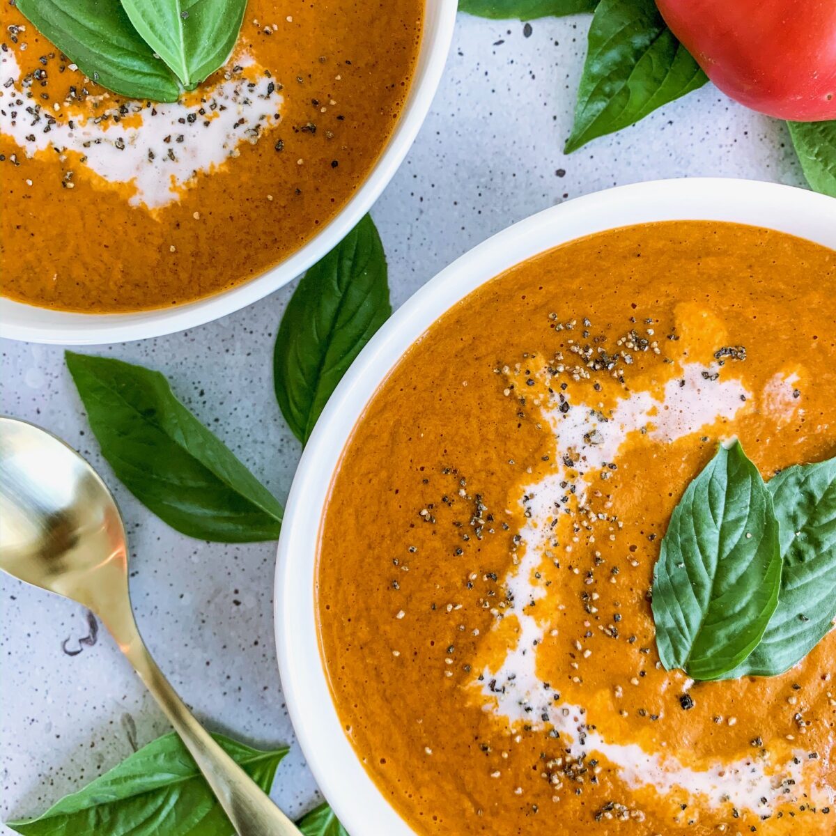 Easy Tomato Basil Soup Simple And Fraiche