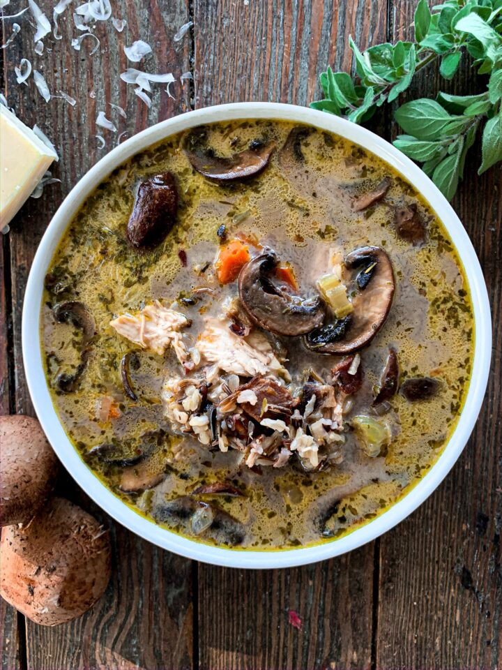 Creamy Chicken Noodle Soup with Fresh Herbs and Lemon