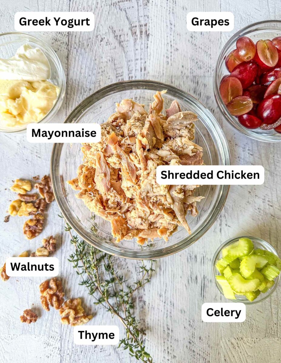 California Chicken Salad labeled ingredients.