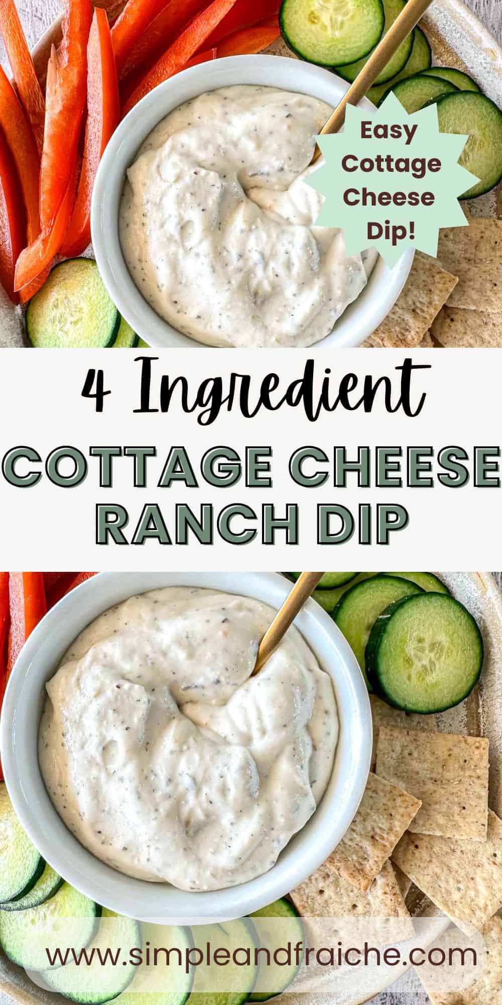 Cottage Cheese Ranch Dip & Dressing (High Protein) - Simple And Fraiche