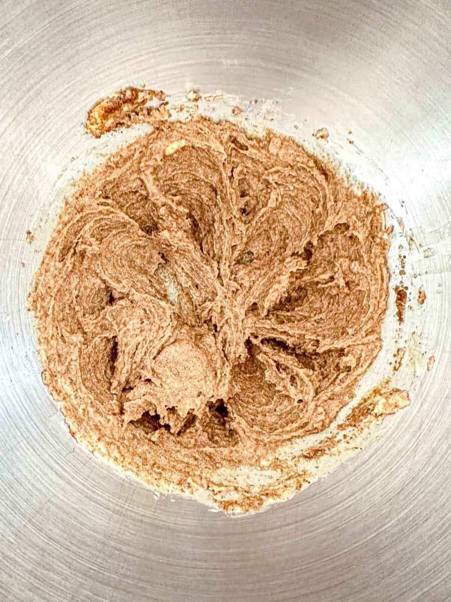 Batter for apple sourdough bread.